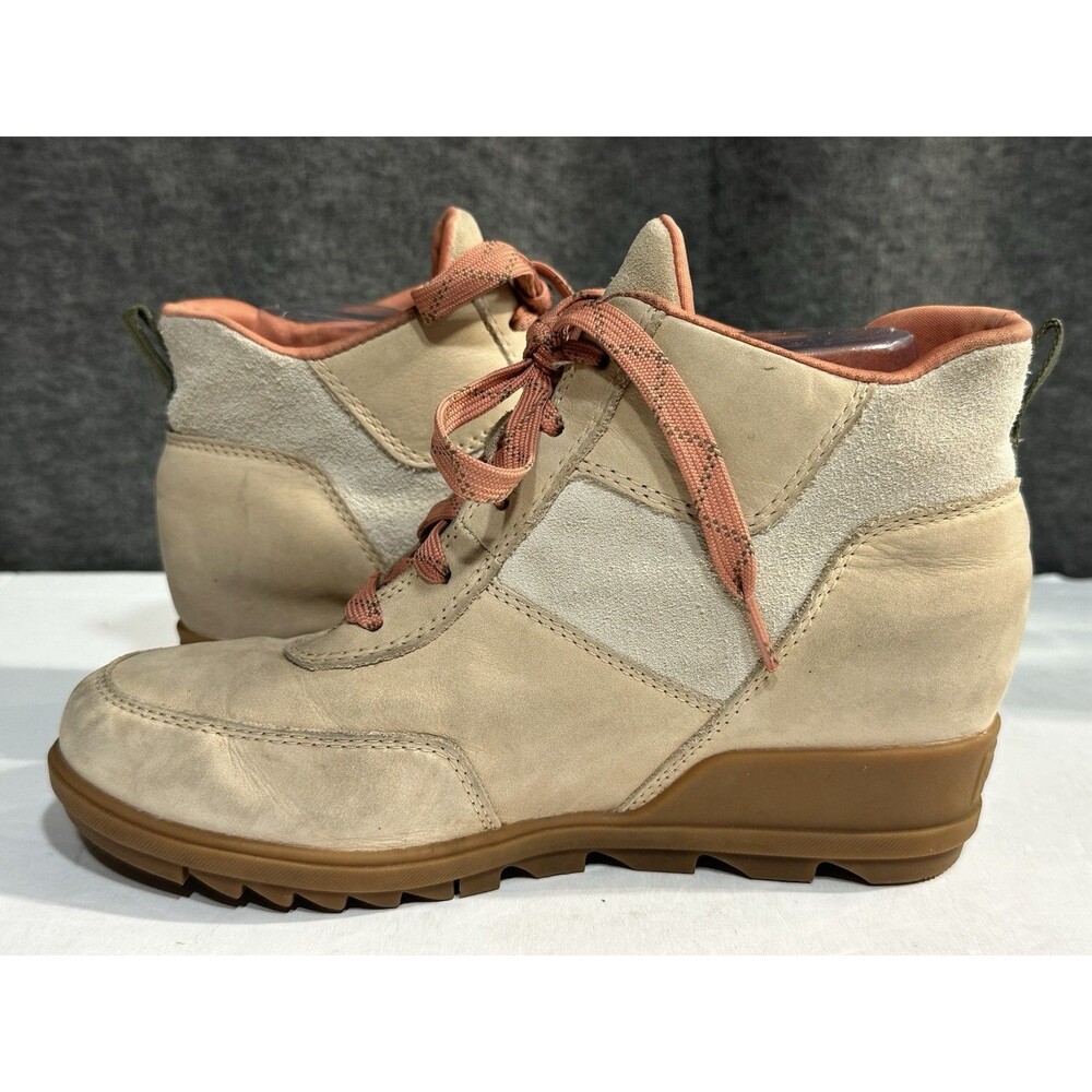 Sorel Women's Sz US 7.5 Evie Sport Lace Bootie NL4902-260 Nova Sand Hidden Wedge - Picture 7 of 11